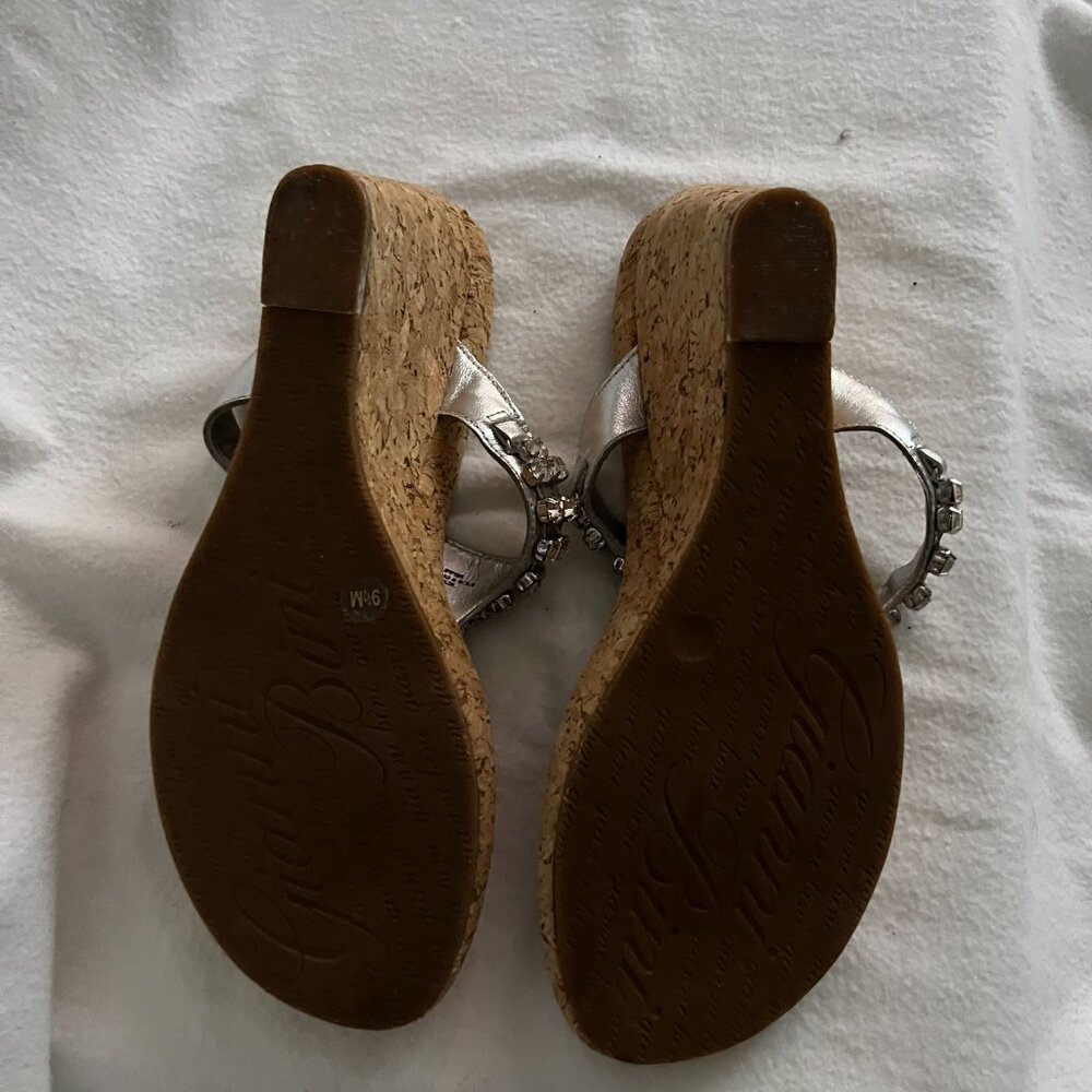 *Like New* Gianni Bini Cork Wedge ‘Rhinestone’ Flop Flop/Sandals - Picture 6 of 9